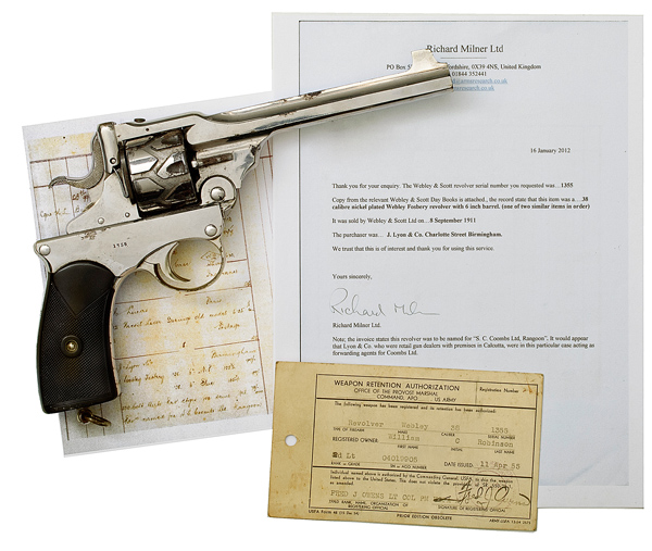 *Webley Fosbery Pistol .38 cal. 6