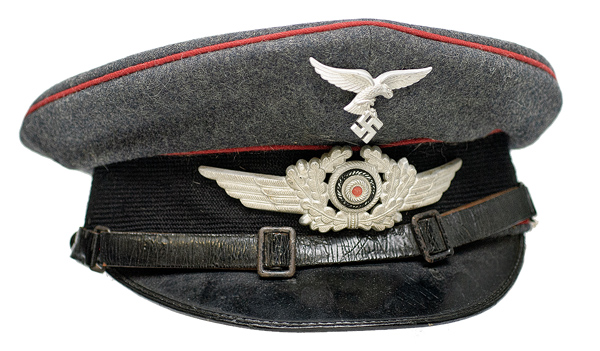 German WWII Luftwaffe Flak NCO Visor