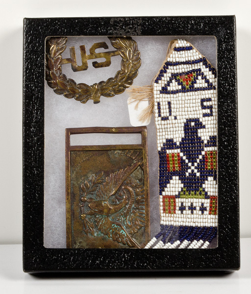 Indian War-Era Belt Buckle and Hat Badge