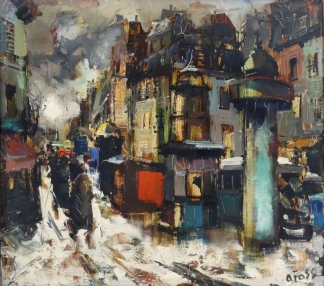 FOSS Olivier. Oil on Canvas Street