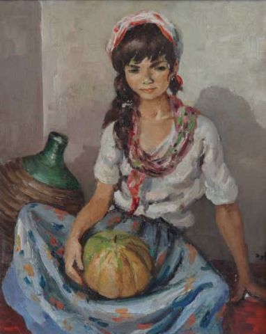 DYF Marcel Oil on Canvas of Girl 15f592