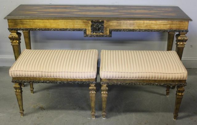 Vintage Gilded Console with Two 15f5ab