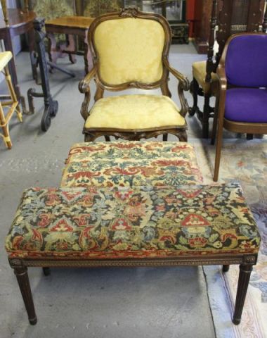 Antique Continental Chair Ottoman 15f5b5