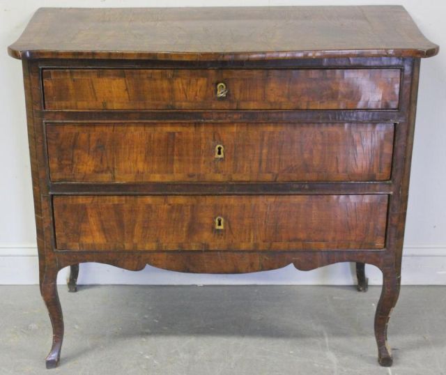 Antique 3 Drawer Continental Commode.From
