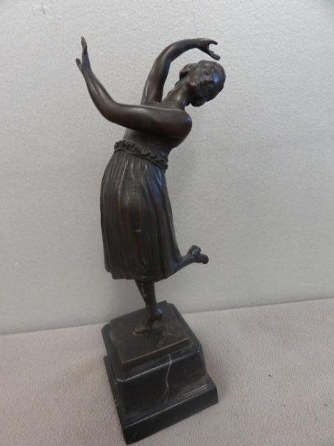 HOFFMAN Otto Signed Bronze Dancer Signed  15f5c7