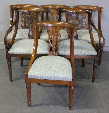 6 Neoclassical Style Chairs.From