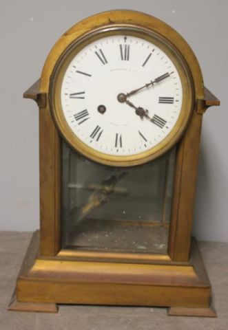 Spalding & Co. Gilt Metal Clock with