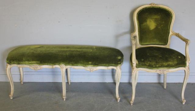 Louis XV Style Chair and Bench From 15f618