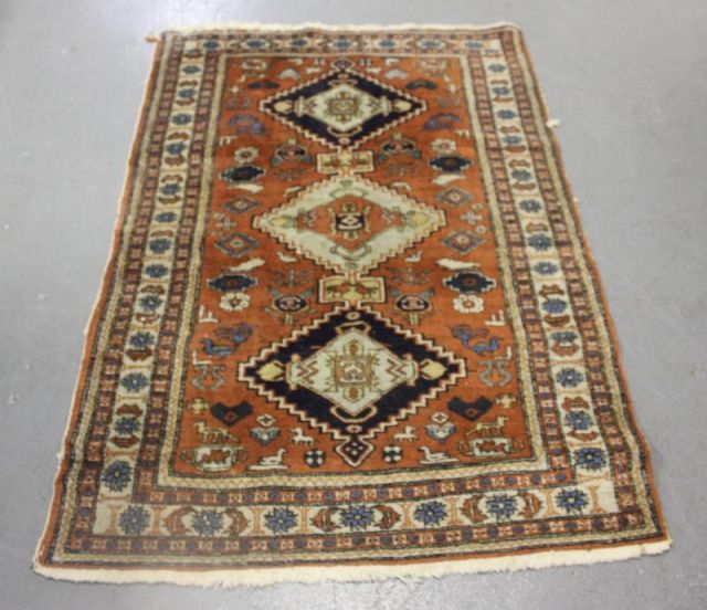 Handmade Kazak Style Persian Throw 15f621