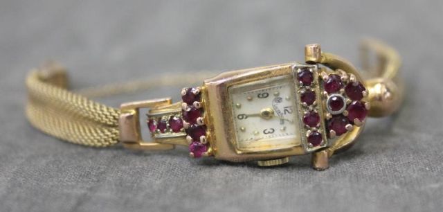 Lucien Piccard 14 Kt Diamond & Ruby