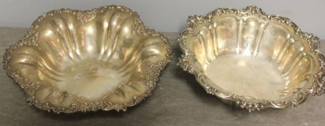 STERLING. Two Fancy Bowls.Approx 21.4