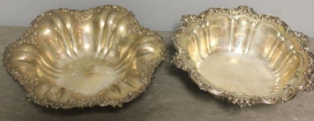 STERLING Two Fancy Bowls Approx 15f660