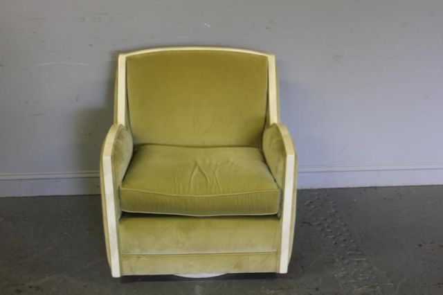 Midcentury Swivel Chair with White 15f681