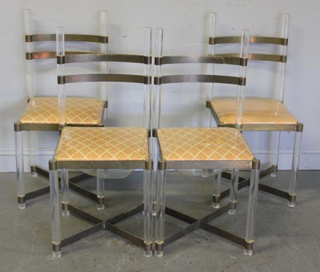 Set of 4 Midcentury Lucite and