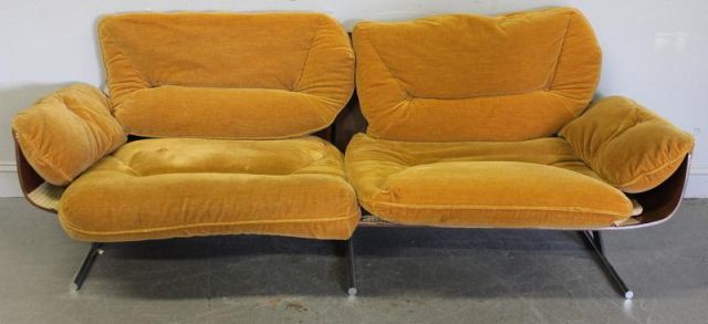 Midcentury Rosewood Sofa With Chrome 15f6a4