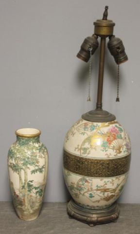 2 Asian Satsuma Porcelain Items One 15f6df