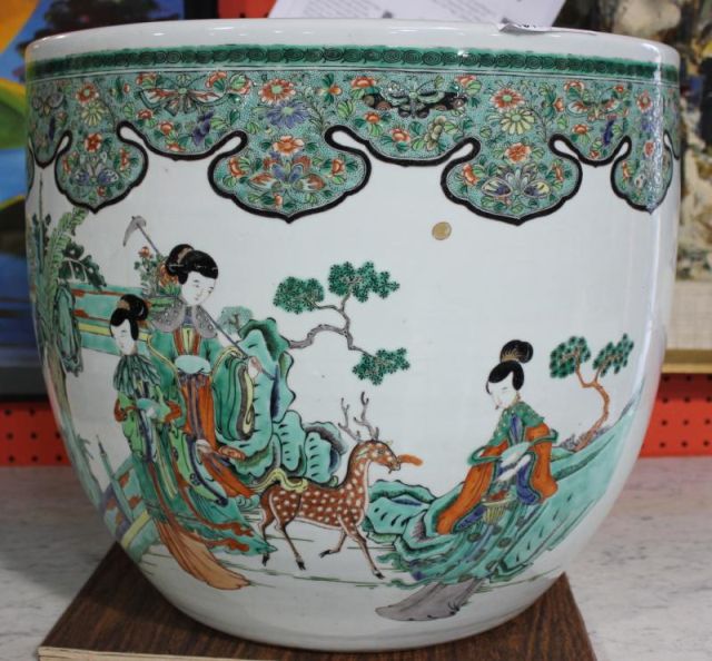 Chinese Porcelain Fish Bowl.From an