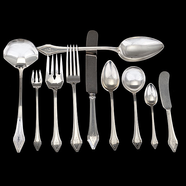 12-piece-Gorham-sterling-silver-flatware