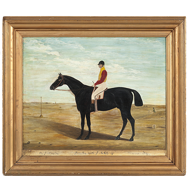 Folk Art Equestrian Portrait English 15f802