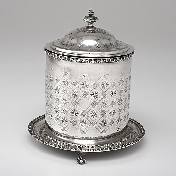 English Silver Plated Biscuit Box English