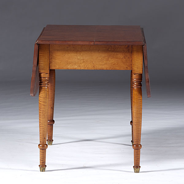 Curly Maple Drop Leaf Table American 15f845