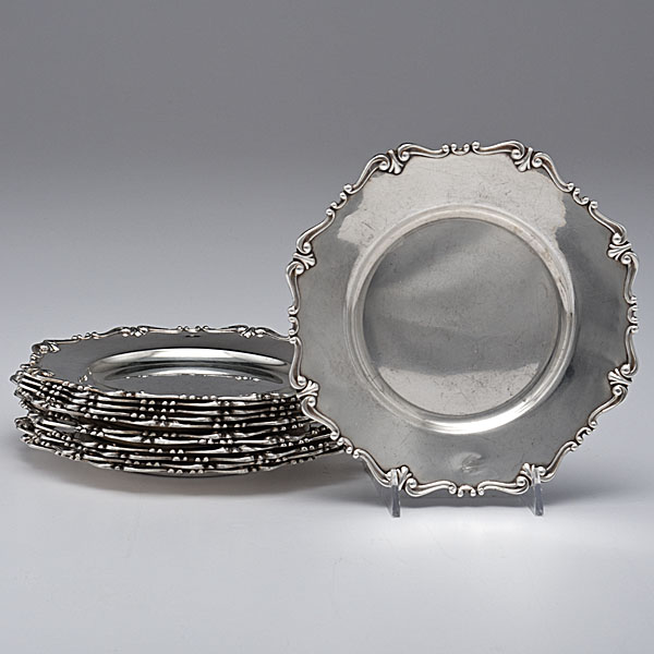 Sterling Butter Plates 20th century
