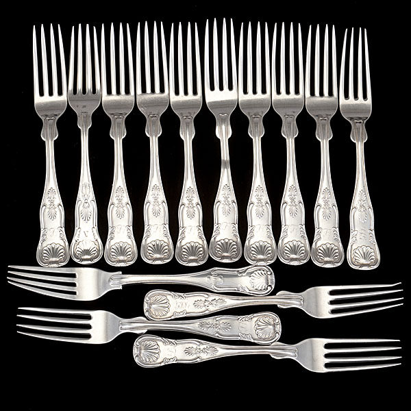 Kings Pattern Sterling Dinner Forks