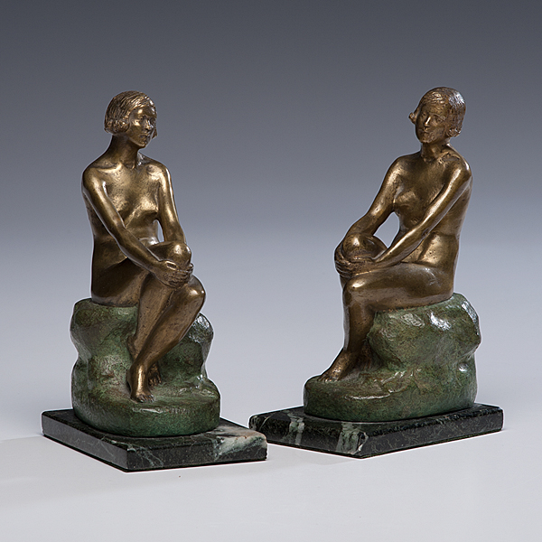 Art Deco Bronze Bookends English 15f8cd