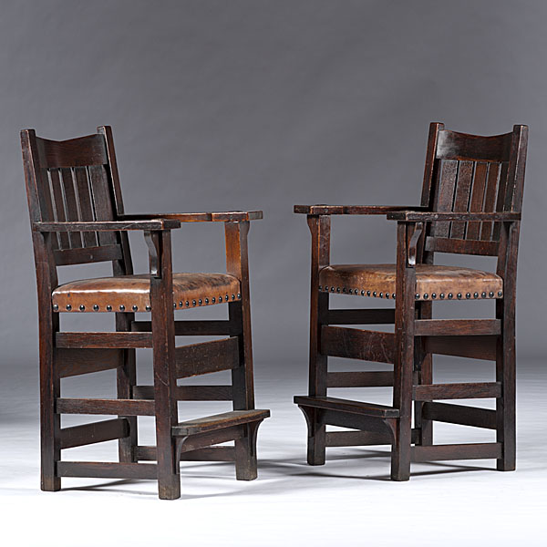 Gustav Stickley Billiard Chairs