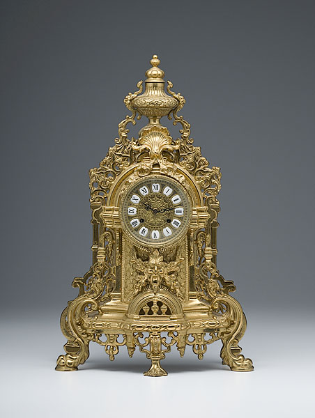 Italian Brass Mantle Clock Italian