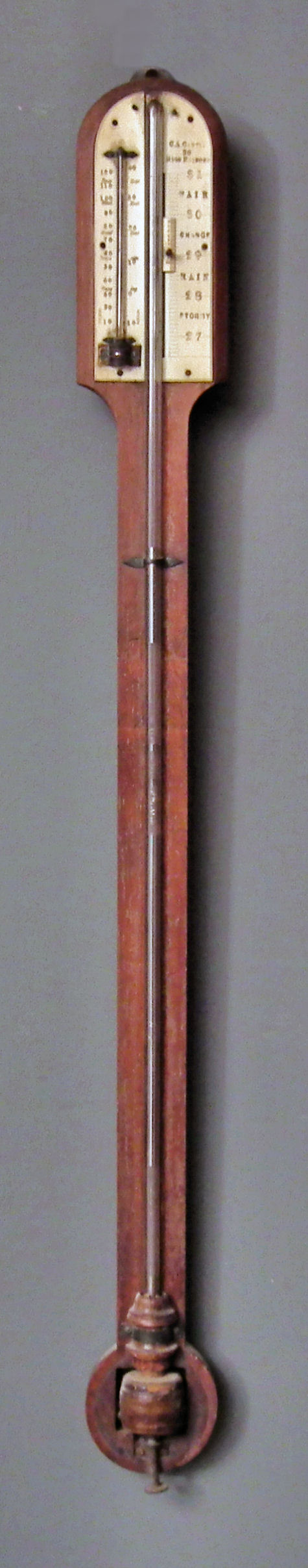 A 19th Century mahogany stick barometer 15d1f1