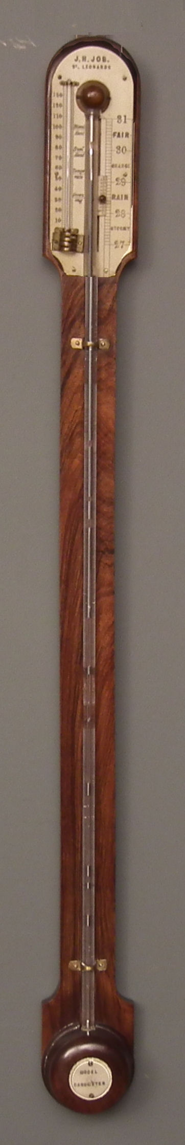 A Victorian rosewood cased stick