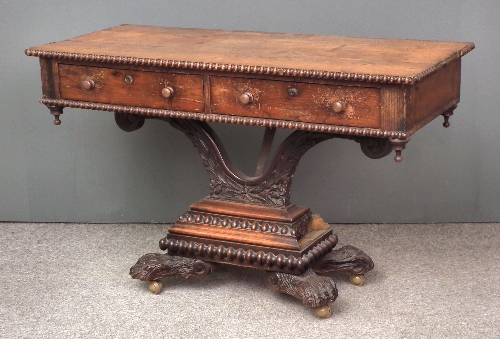 An early 19th Century oak rectangular