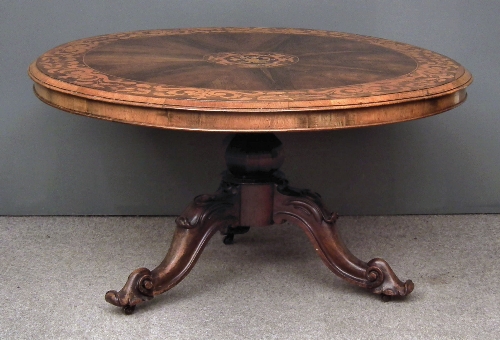 An early Victorian rosewood circular