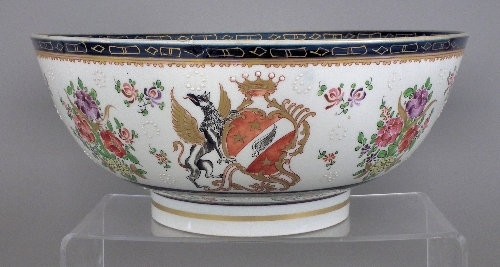 A Samson porcelain punch bowl painted