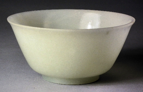 A Chinese white jade bowl 4.5ins