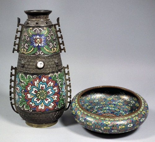 A 19th Century Japanese bronze and champleve