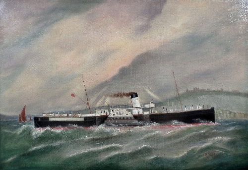 J.W. Teesey - Oil painting - Ship