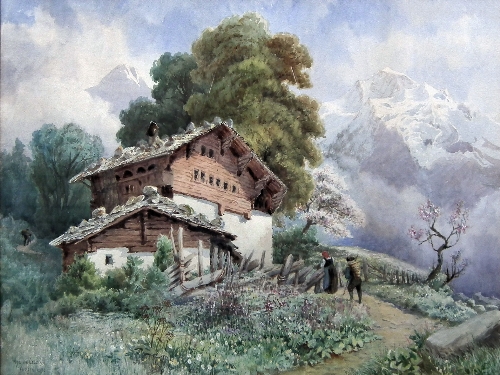 Helga Von Cramm (born 1840) - Watercolour