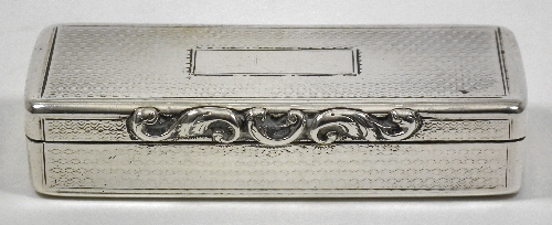 An early Victorian silver rectangular