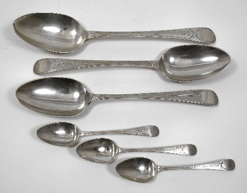 A pair of George III silver Old English