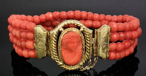 A late Victorian four strand red 15d3df