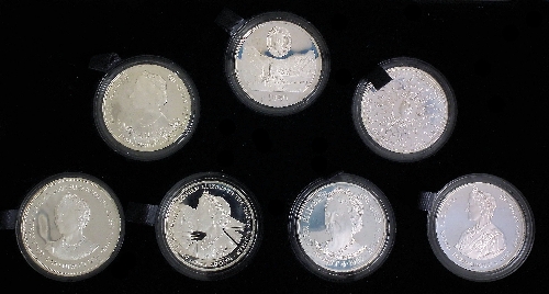 A set of seven Elizabeth II silver