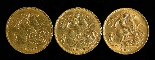 Three Half Sovereigns Two Edward 15d437