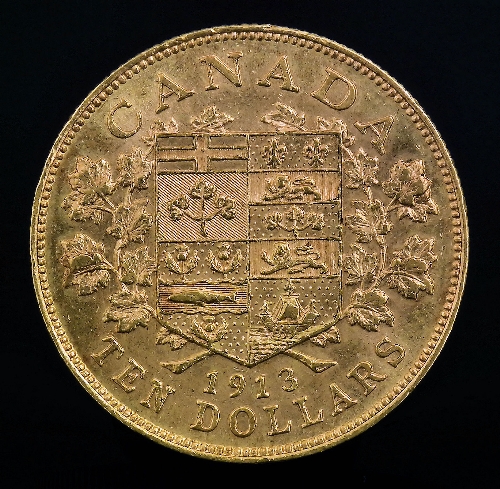 A George V Canada 1913 gold Ten