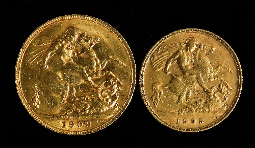 An Edward VII 1909 Sovereign (fair/worn)