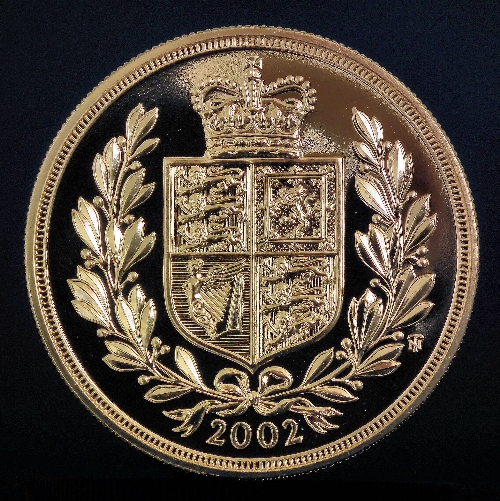 An Elizabeth II 2002 gold Five 15d447