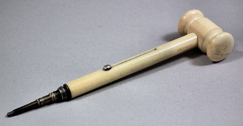 An ivory gavel pencil by S Morden 15d456