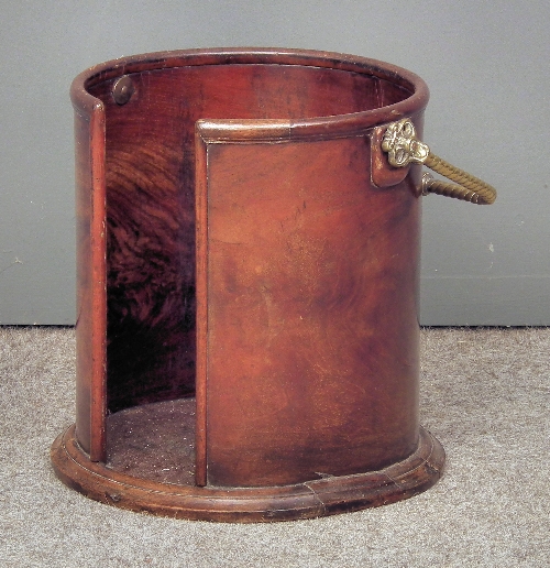 A Victorian mahogany cylindrical plate