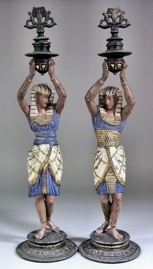 A pair of early 20th Century painted 15d496